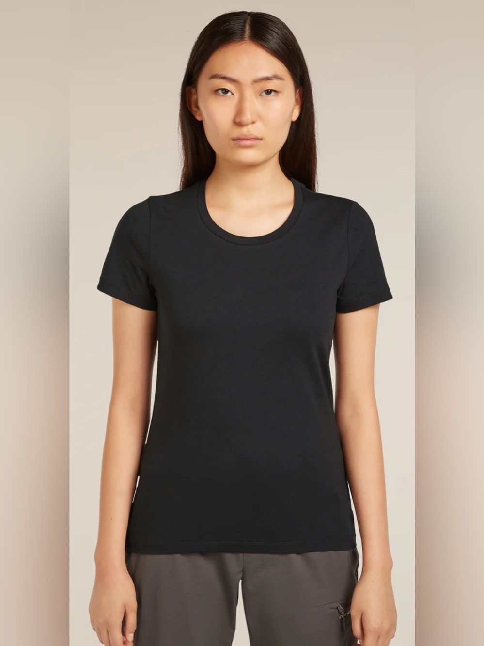 Icebreaker Women's Central Classic Short Sleeve T-Shirt black small